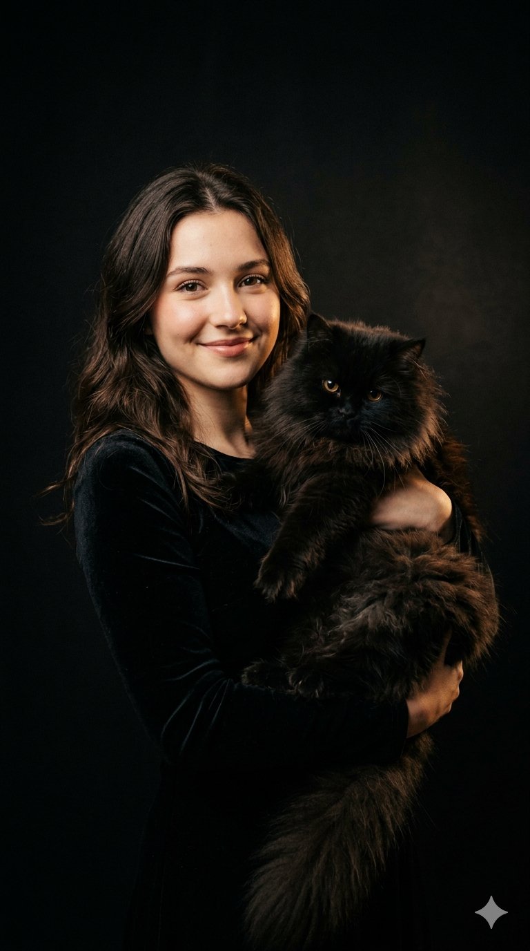 A girl and her majestic fluffy...