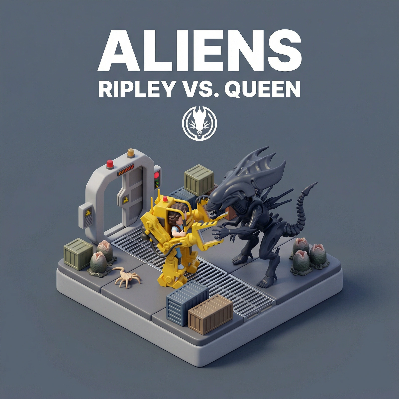 Aliens Ripley vs Queen Diorama