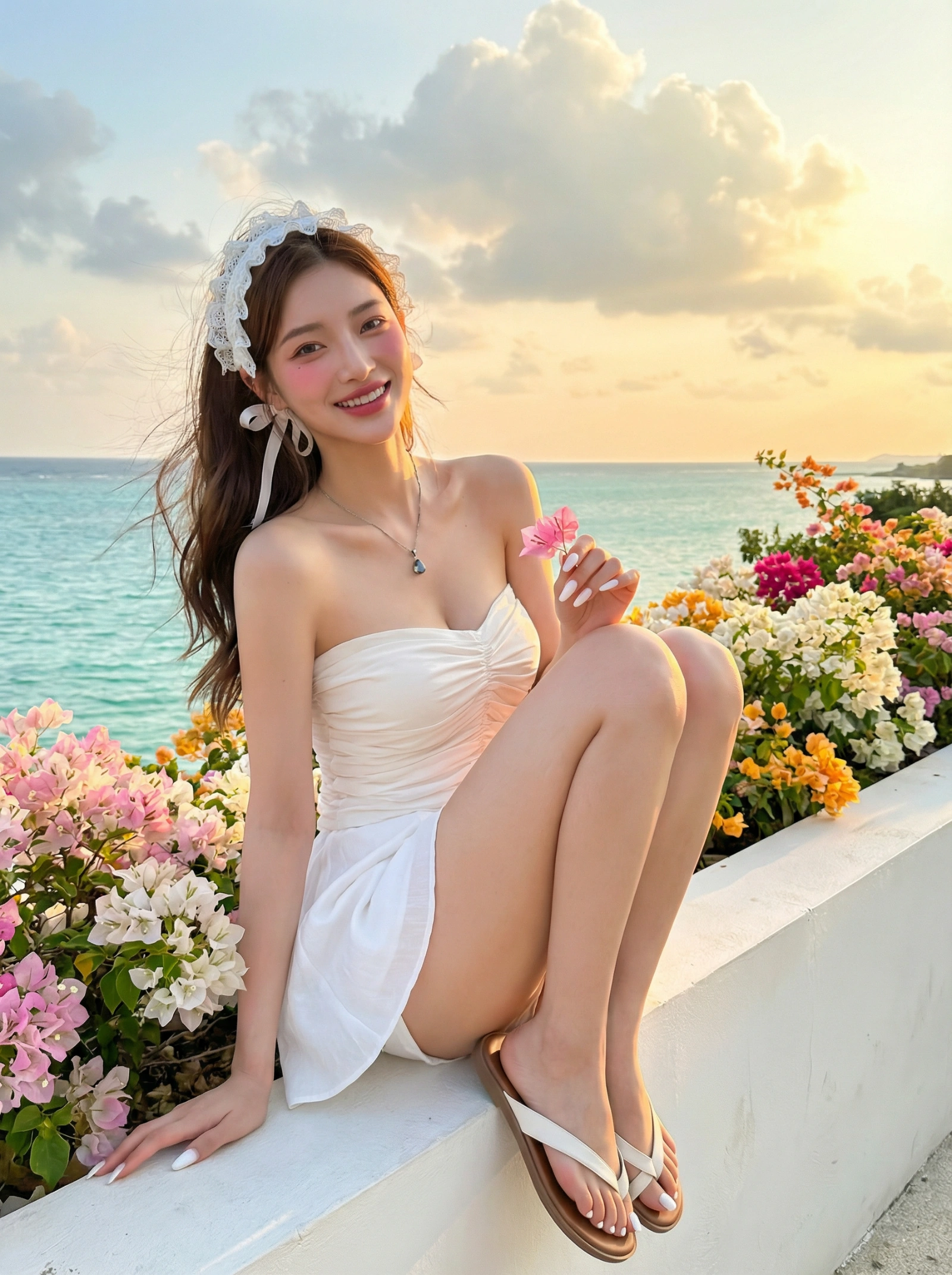 Cinematic Coastal Garden Portrait