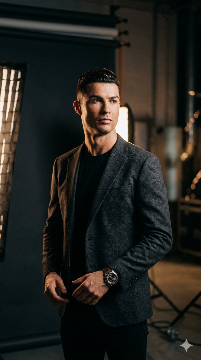 Cinematic portrait of a confident stylish...