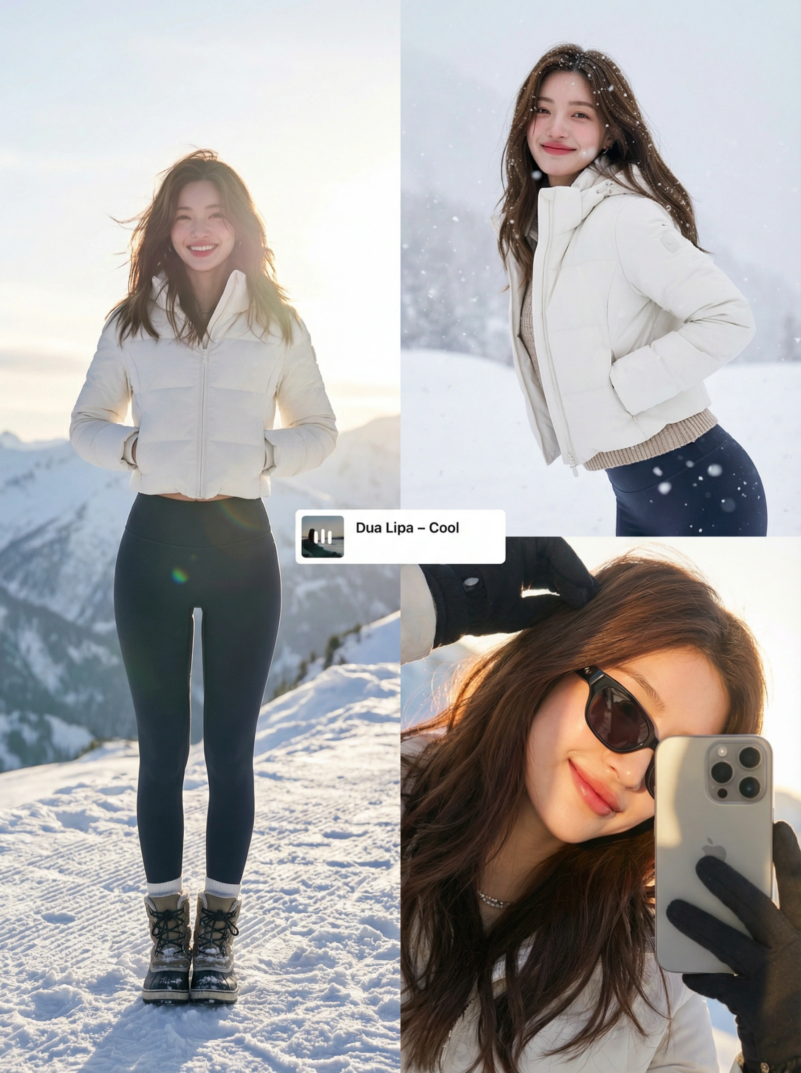 Cinematic Winter Female Collage