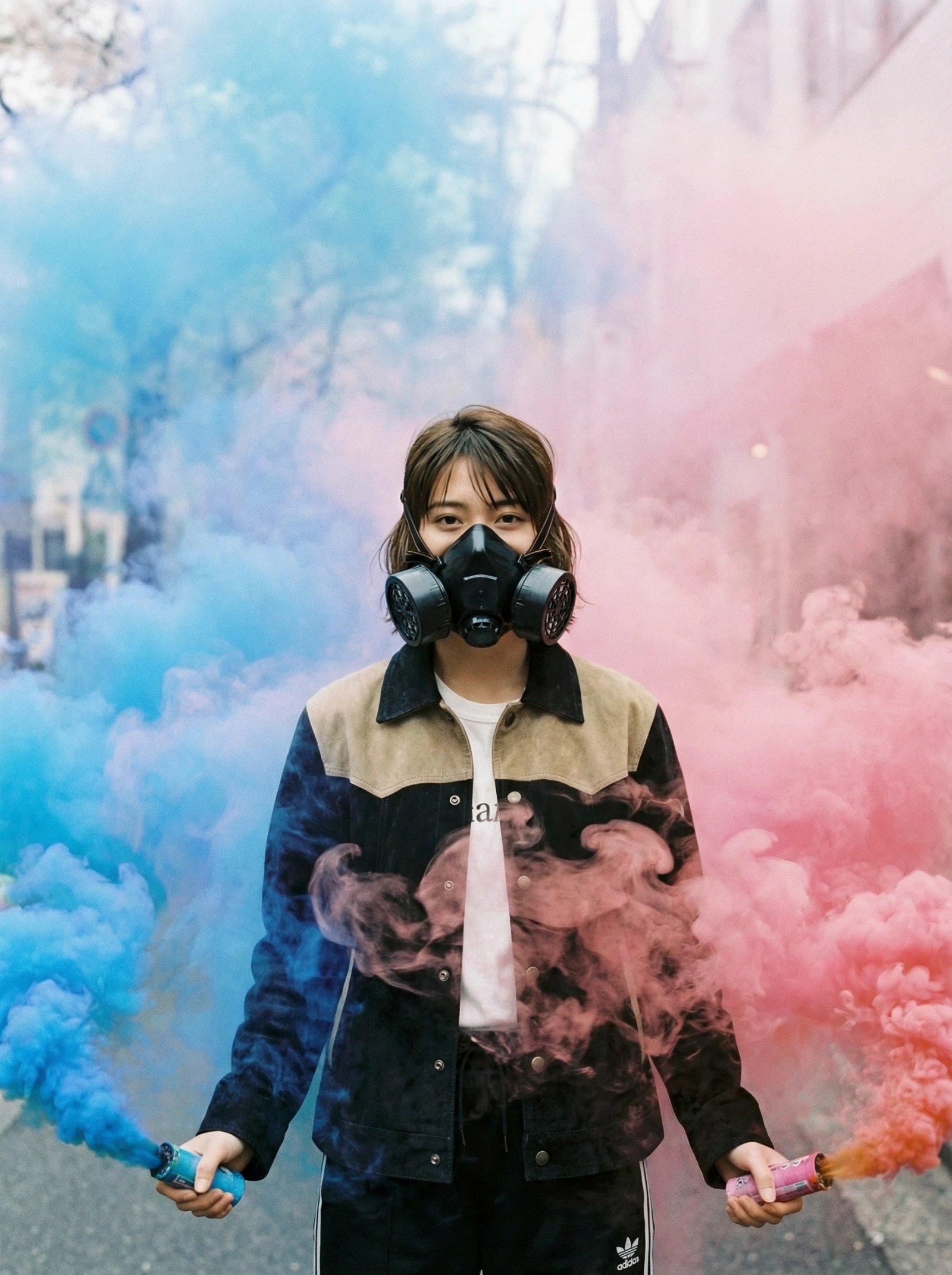 Color Smoke Street Portrait