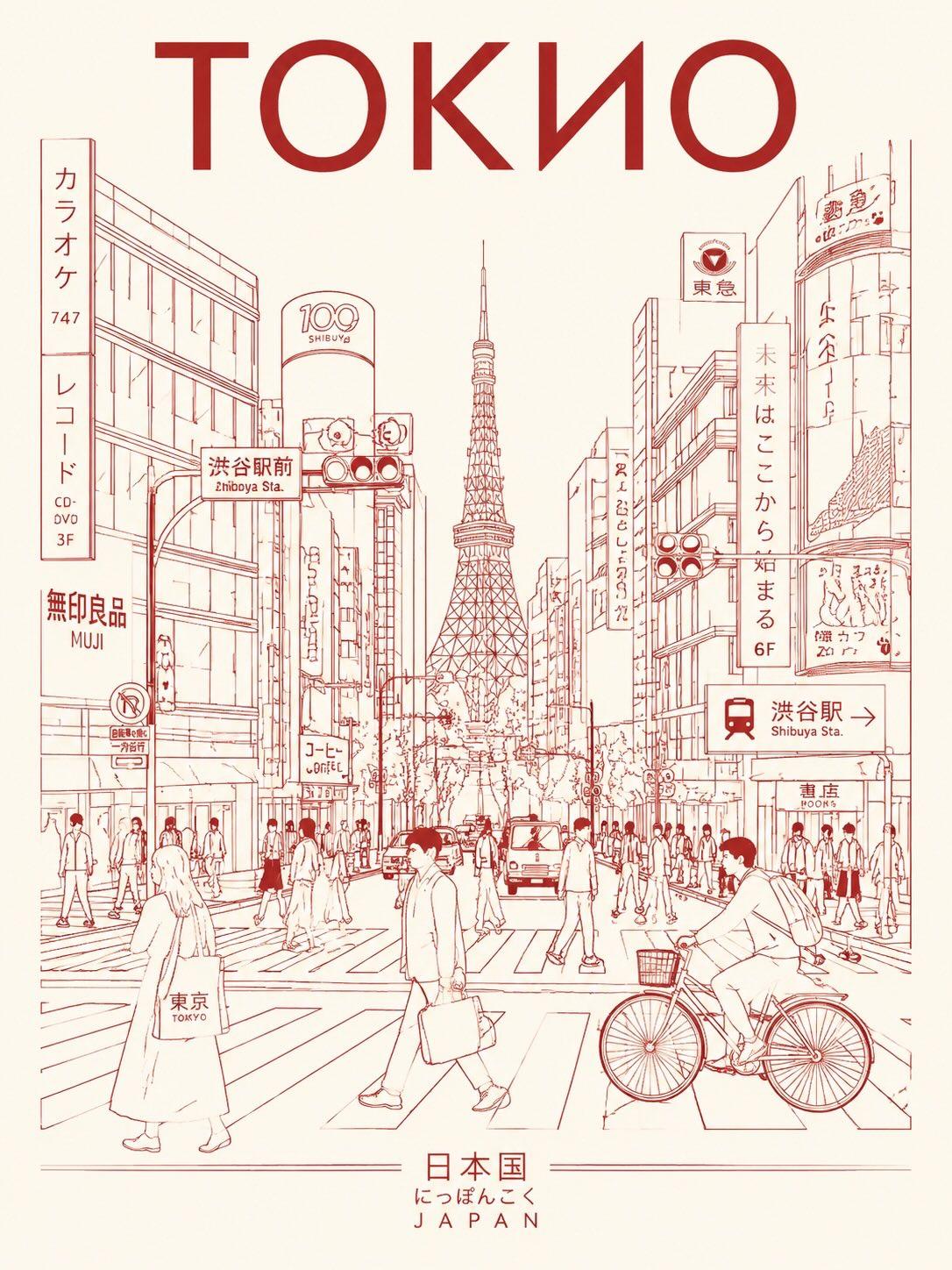 Create a minimalist travel poster using...