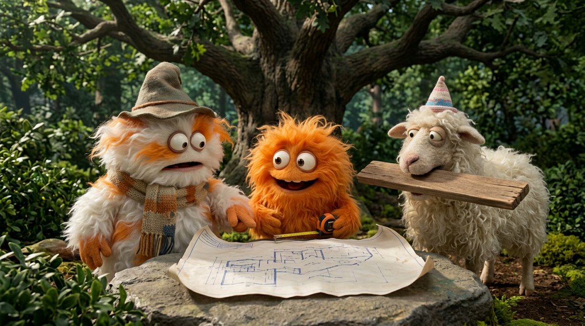 Fluffy creatures treehouse