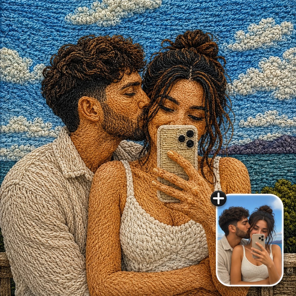 Hamd embroidery effect on images using...