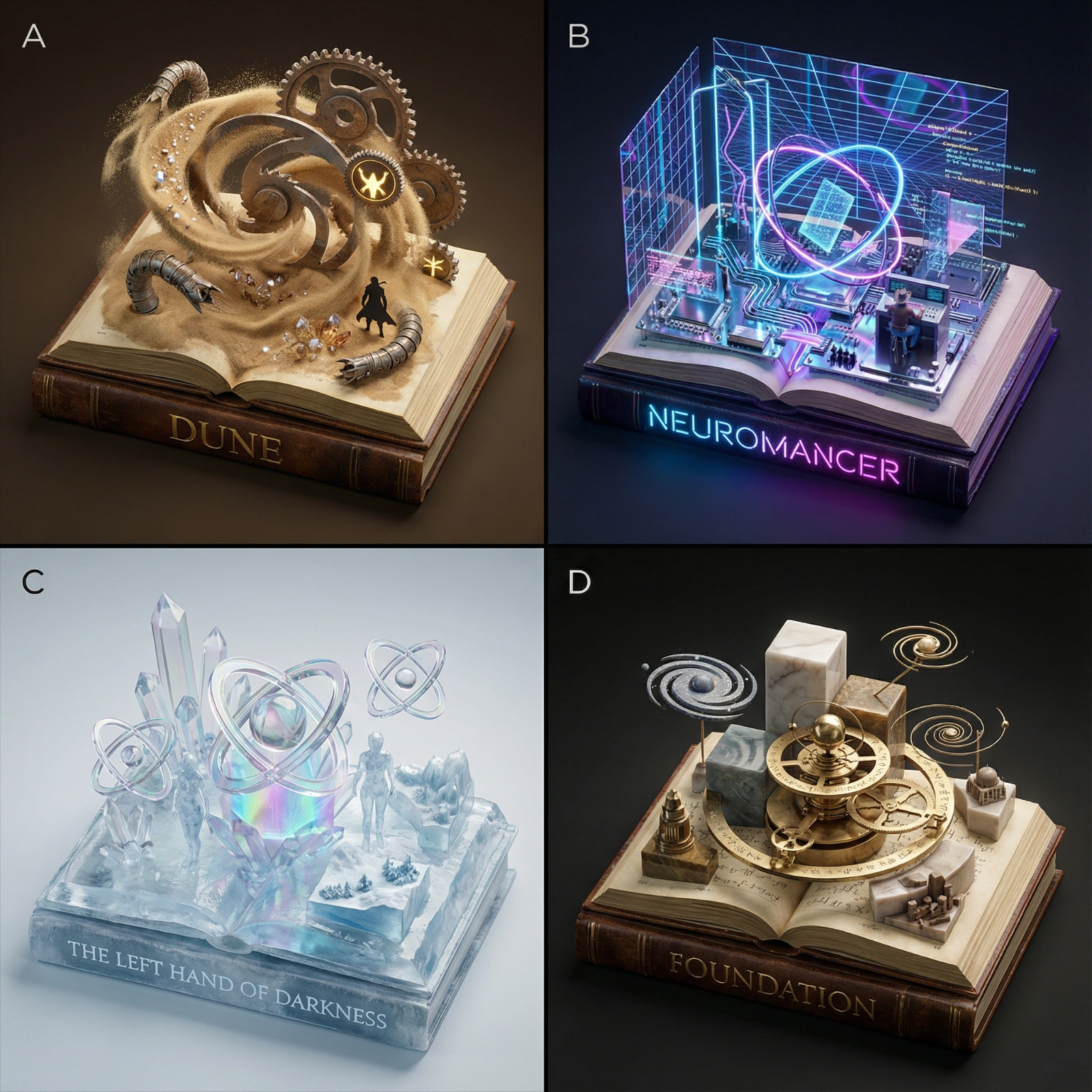 Kinetic Sci-Fi Lit Panels