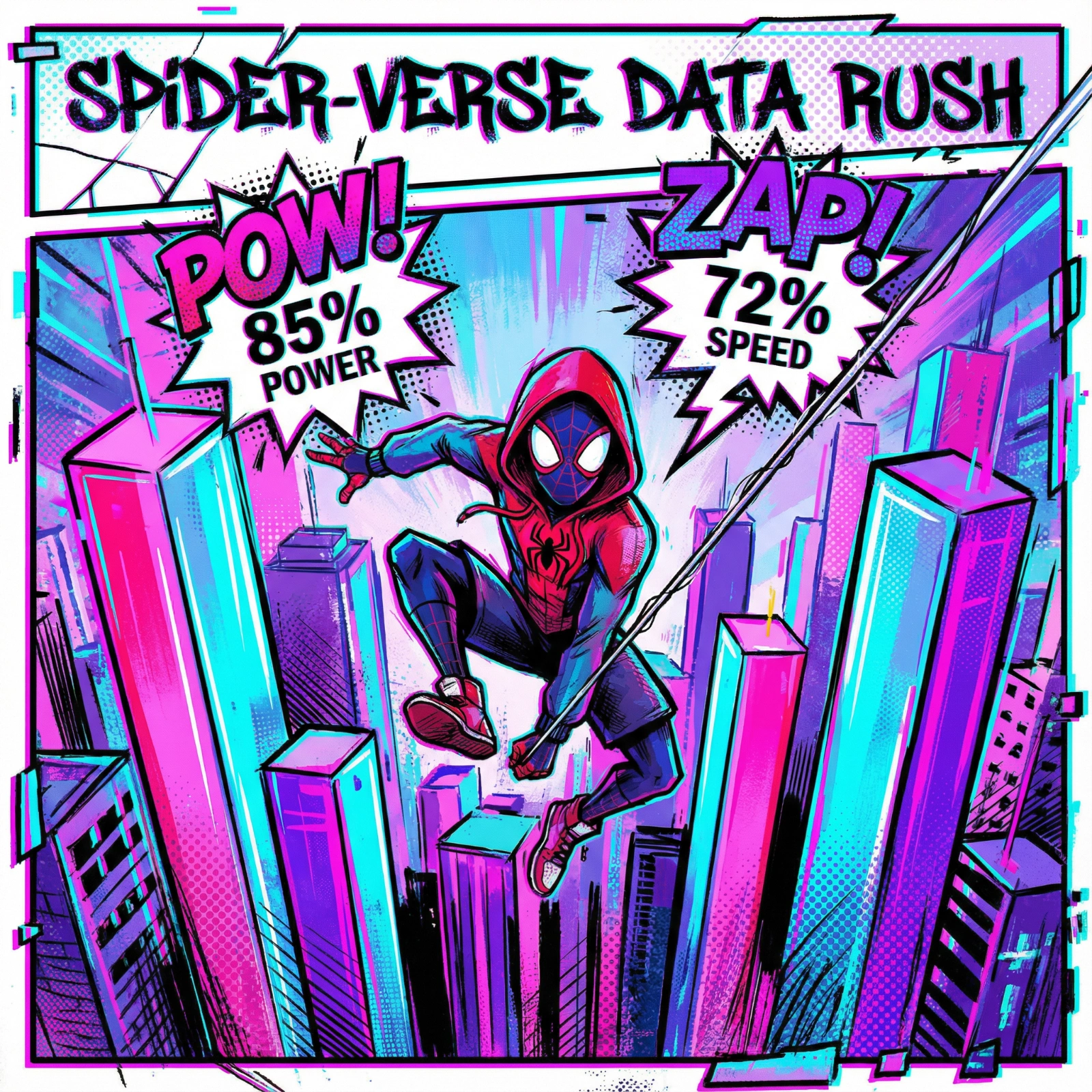 Neon Spider Data Swing