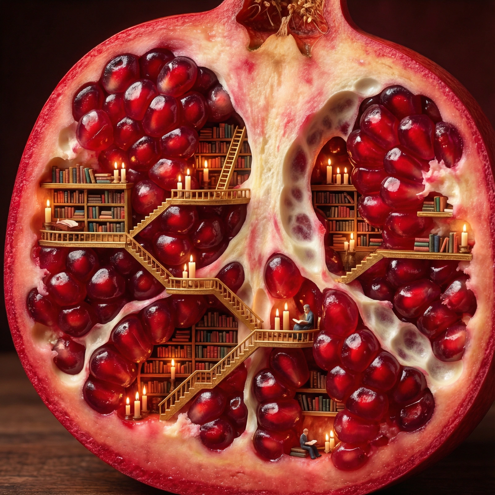 Pomegranate Candle Library