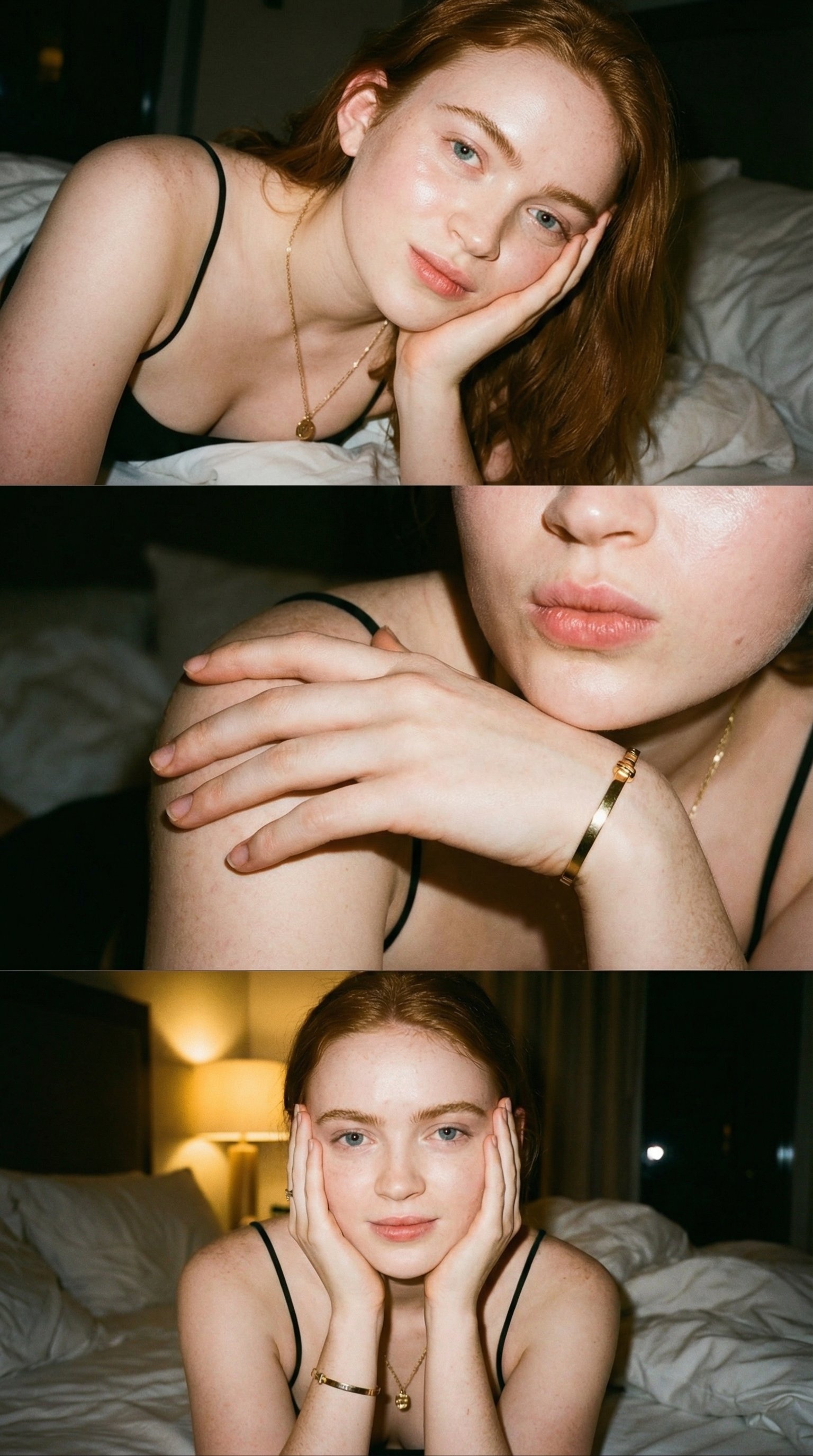 sadie sink with closeup look Nano...