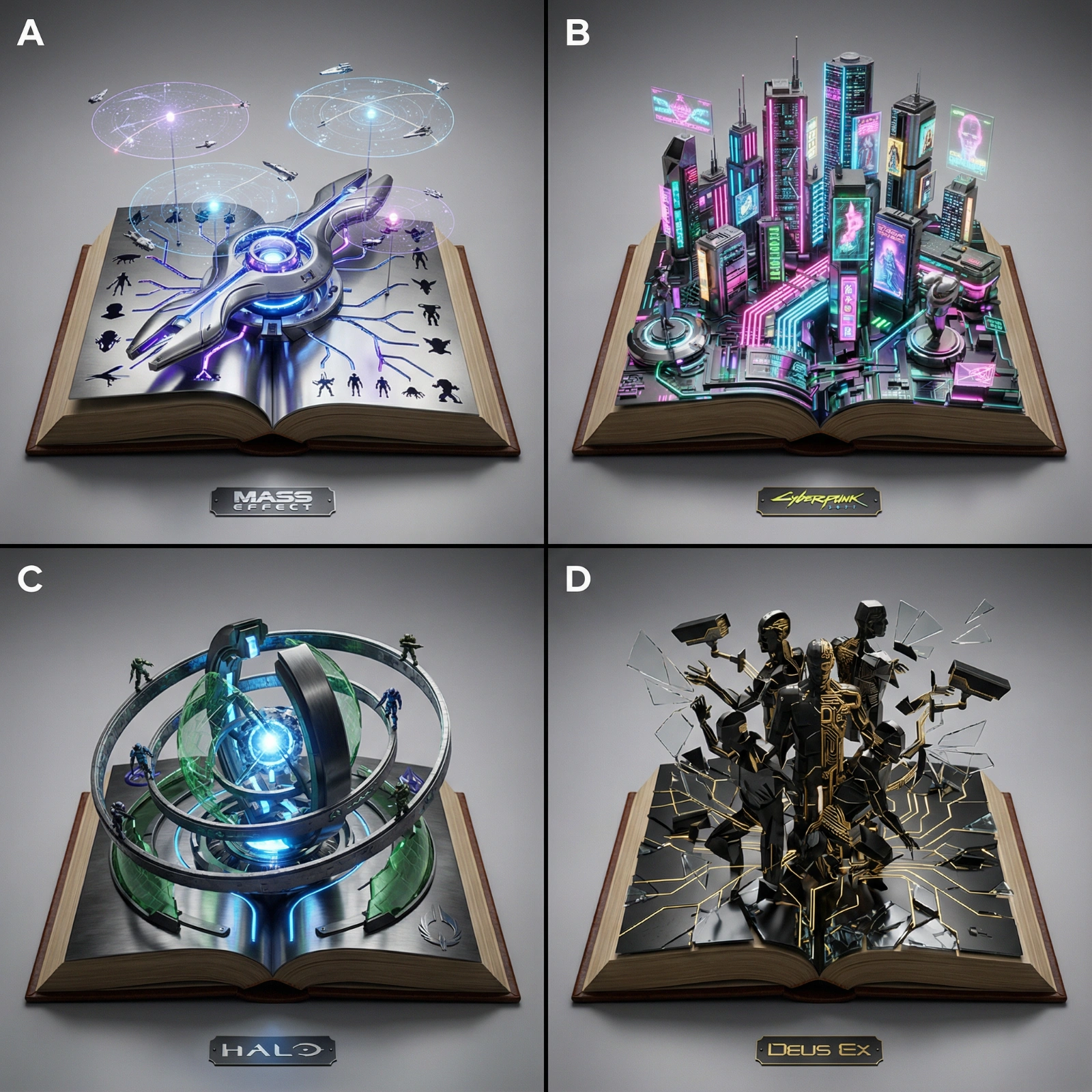 Sci-Fi Game Kinetic Panels