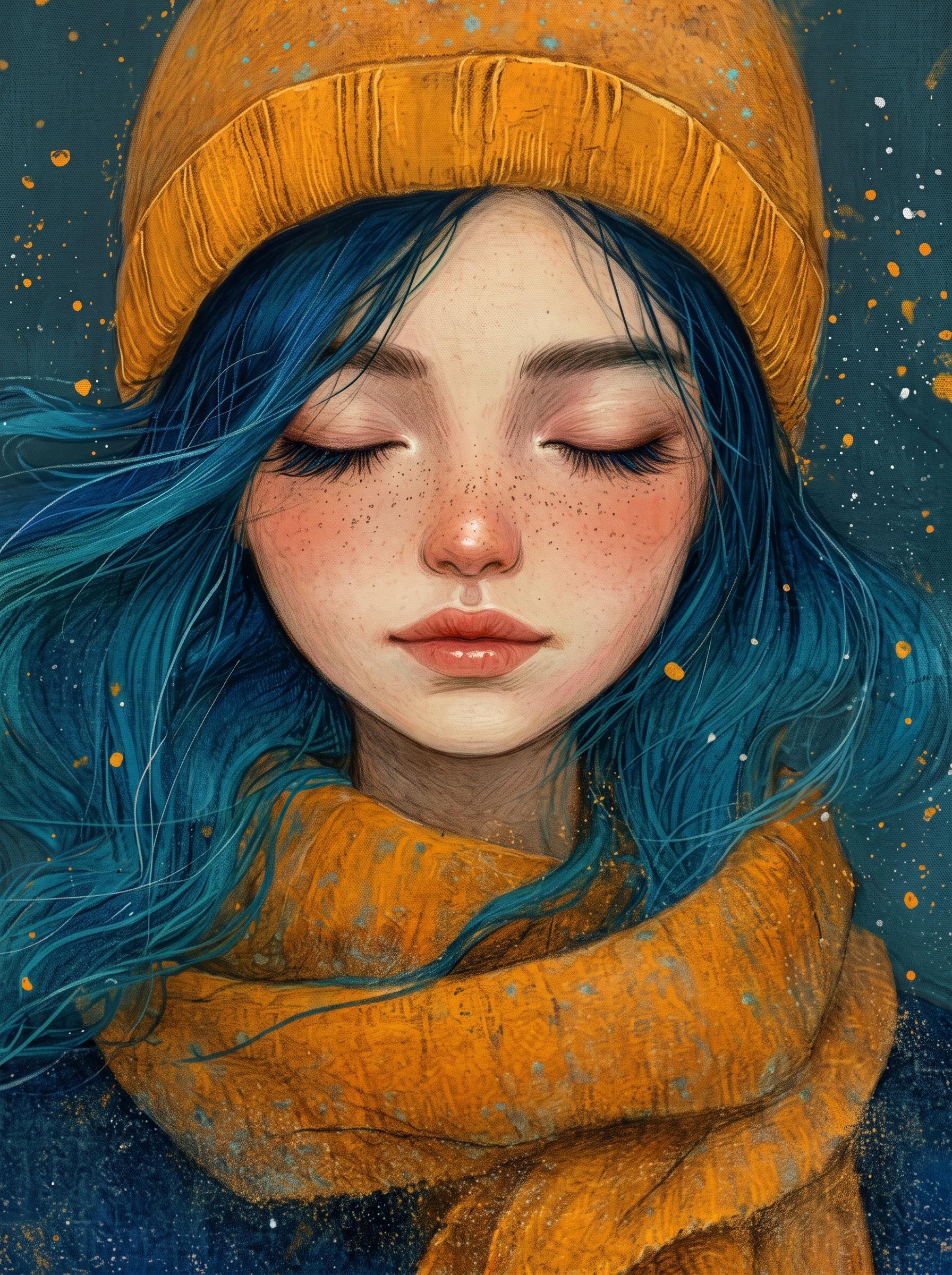 She closed her eyes and the...