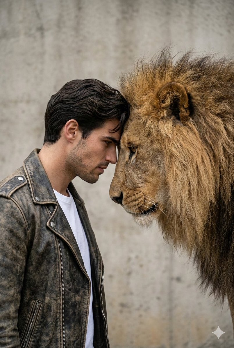 Portrait with lion