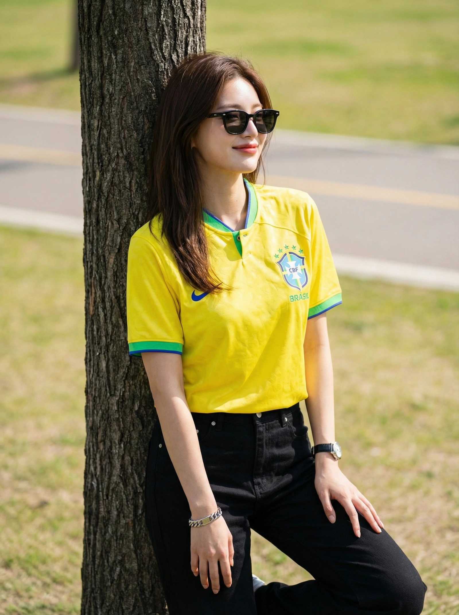 Sunlit Soccer Jersey Portrait