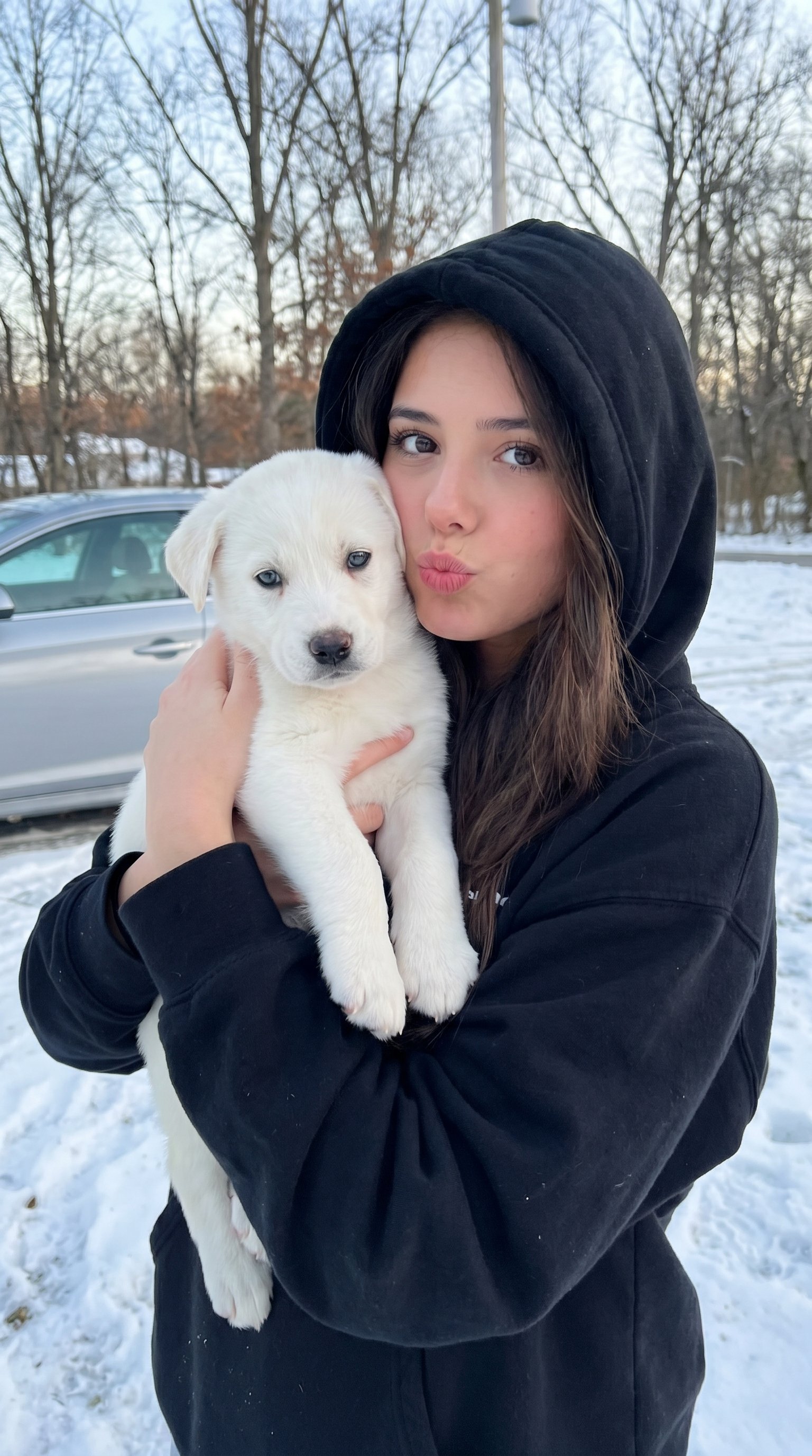The puppy stole the spotlight and...