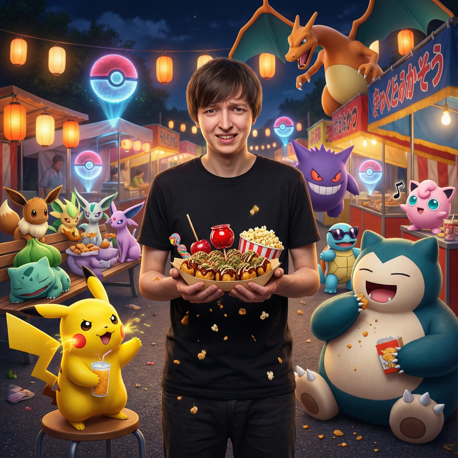 Vibrant Pokémon Festival Night